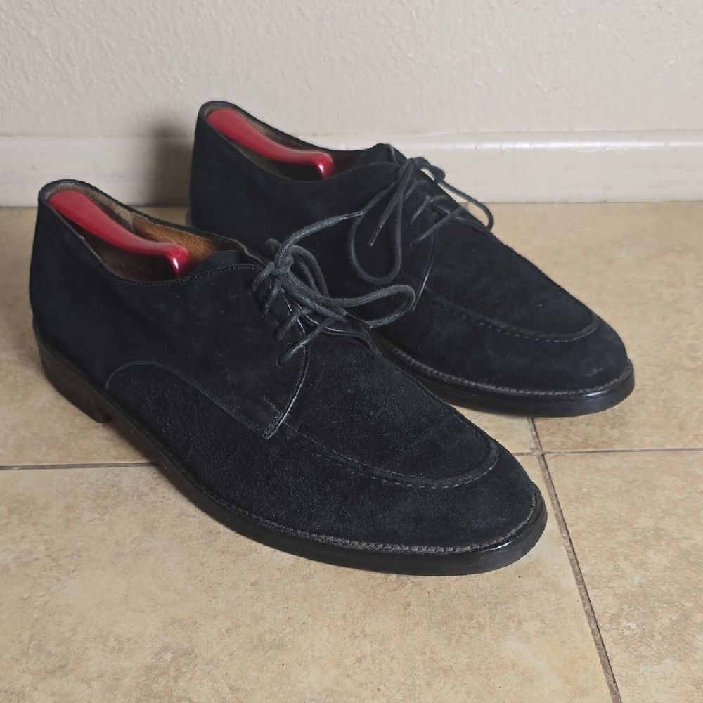 Cole Haan Black Suede Oxfords
